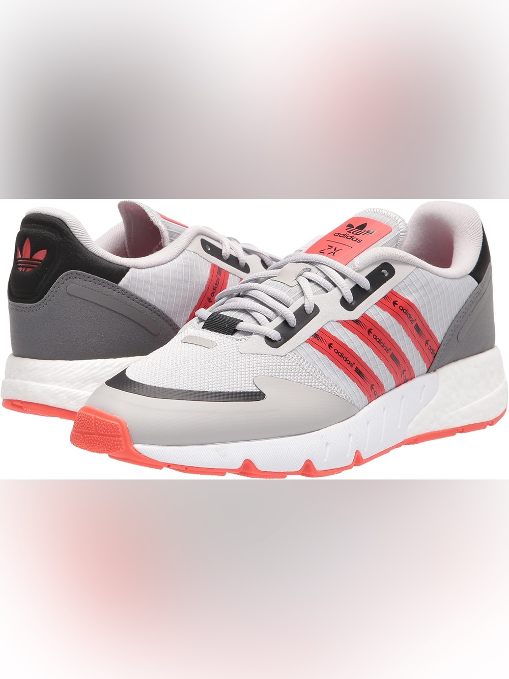 Adidas Originals Men's Zx 1k Boost Sneaker Grey Semi Solar Red Size 13